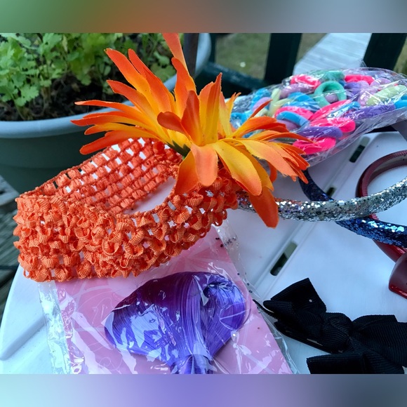 Lot GYMBOREE HARAJUKU HaIr Barrett Headbands Clips Purple Fake Hair Piece - Picture 6 of 10